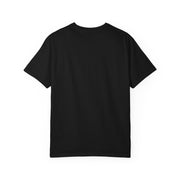 Skeleton Sitting on Moon T-Shirt — "Lost But Not Alone" Gothic Graphic Tee