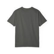Skeleton Sitting on Moon T-Shirt — "Lost But Not Alone" Gothic Graphic Tee