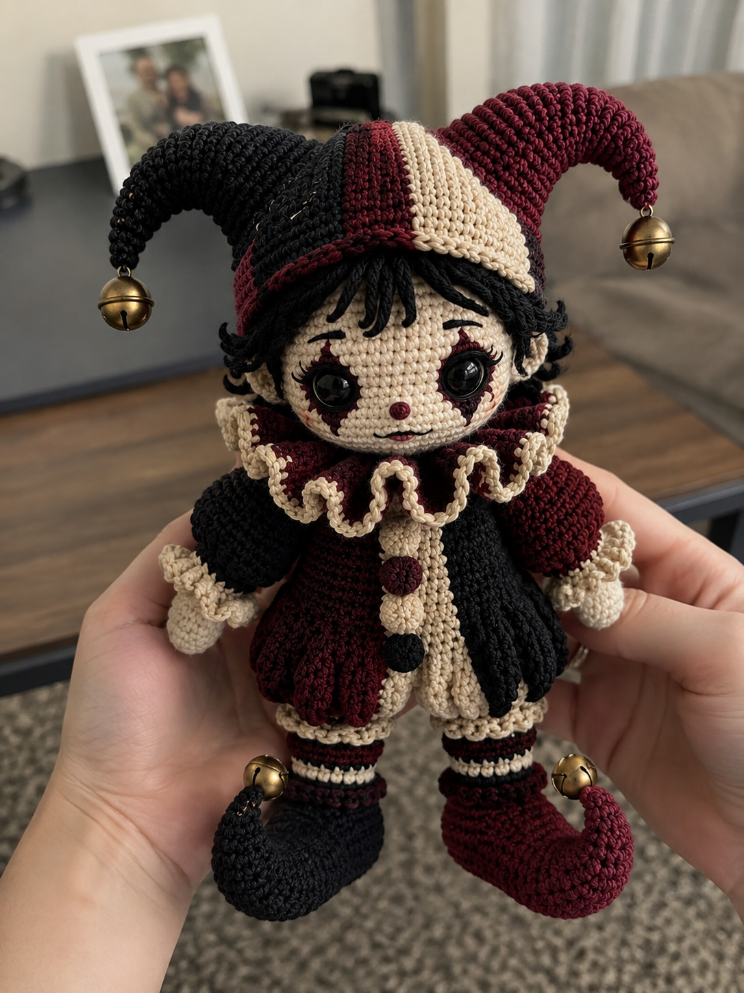 Gothic Jester Crochet Pattern PDF | Clown Amigurumi Doll Pattern | Circus Jester Plush | Crochet Doll Pattern | Instant Digital Download