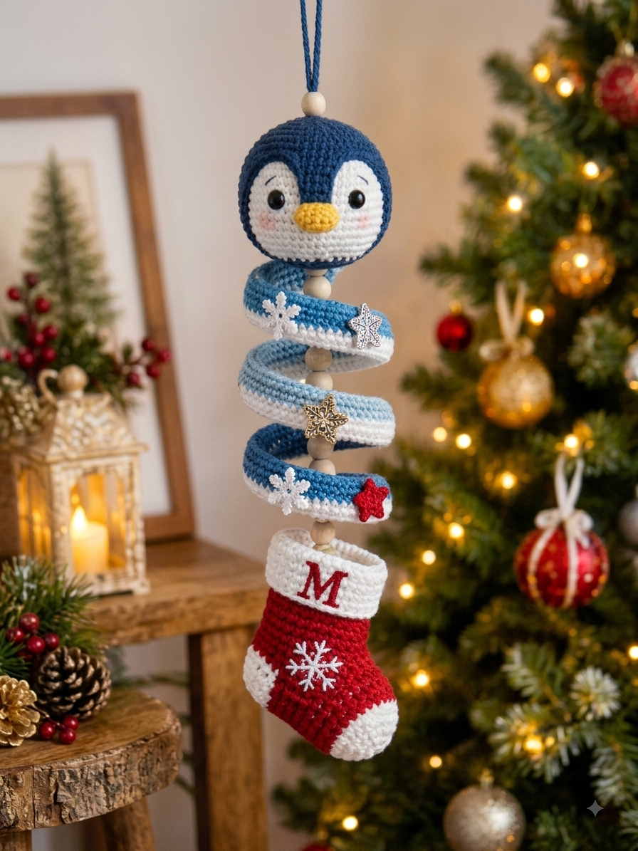 🎄Holiday Spinner Crochet Pattern Bundle | Christmas Amigurumi Ornaments PDF