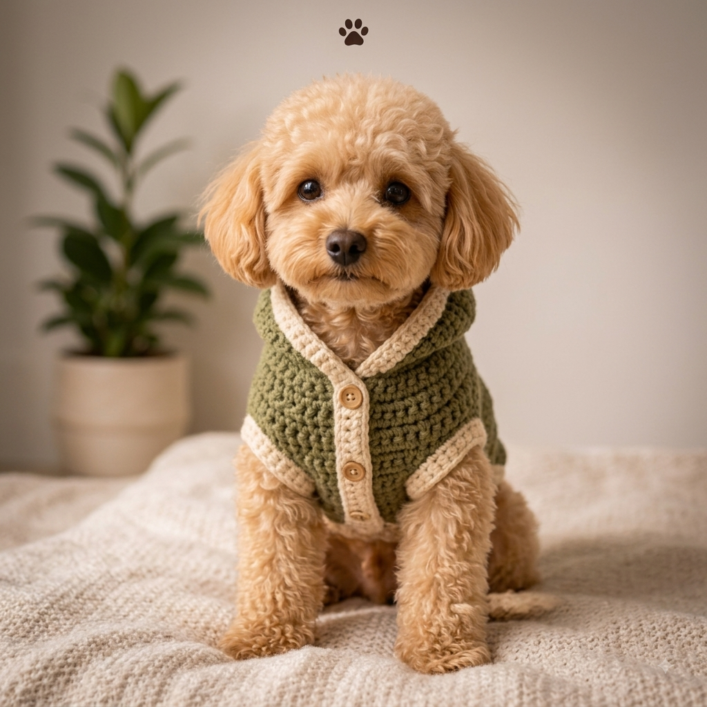 Cozy Crochet Dog Hoodie Pattern - Cute Handmade Dog Sweater & Outfit (Instant PDF Download)