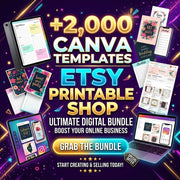 Canva Templates Bundle: 2000+ Etsy Kit