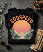 Retrow Vintage GODSPEED PNG - Desert Sunset Digital Design