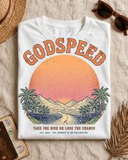 Retrow Vintage GODSPEED PNG - Desert Sunset Digital Design