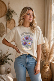 September Aster Birth Flower Shirt PNG Design